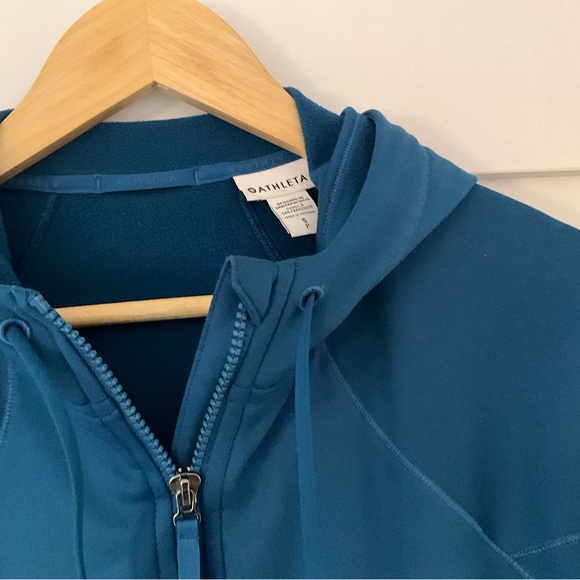 Athleta Unstoppable Full Zip Lapis Blue Sweatshirt Size Small Jacket Hoodie - Picture 5 of 9